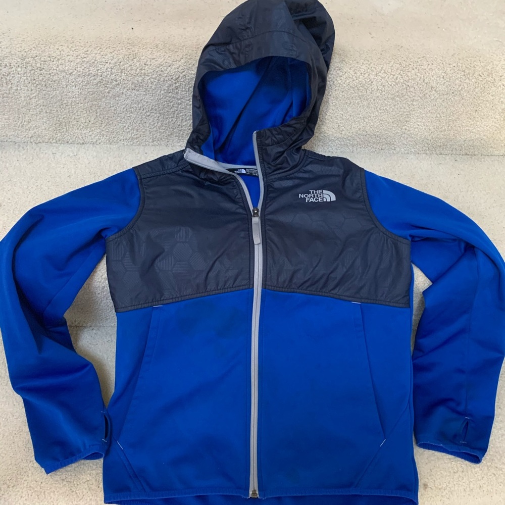 North face boys lined windbreaker, large